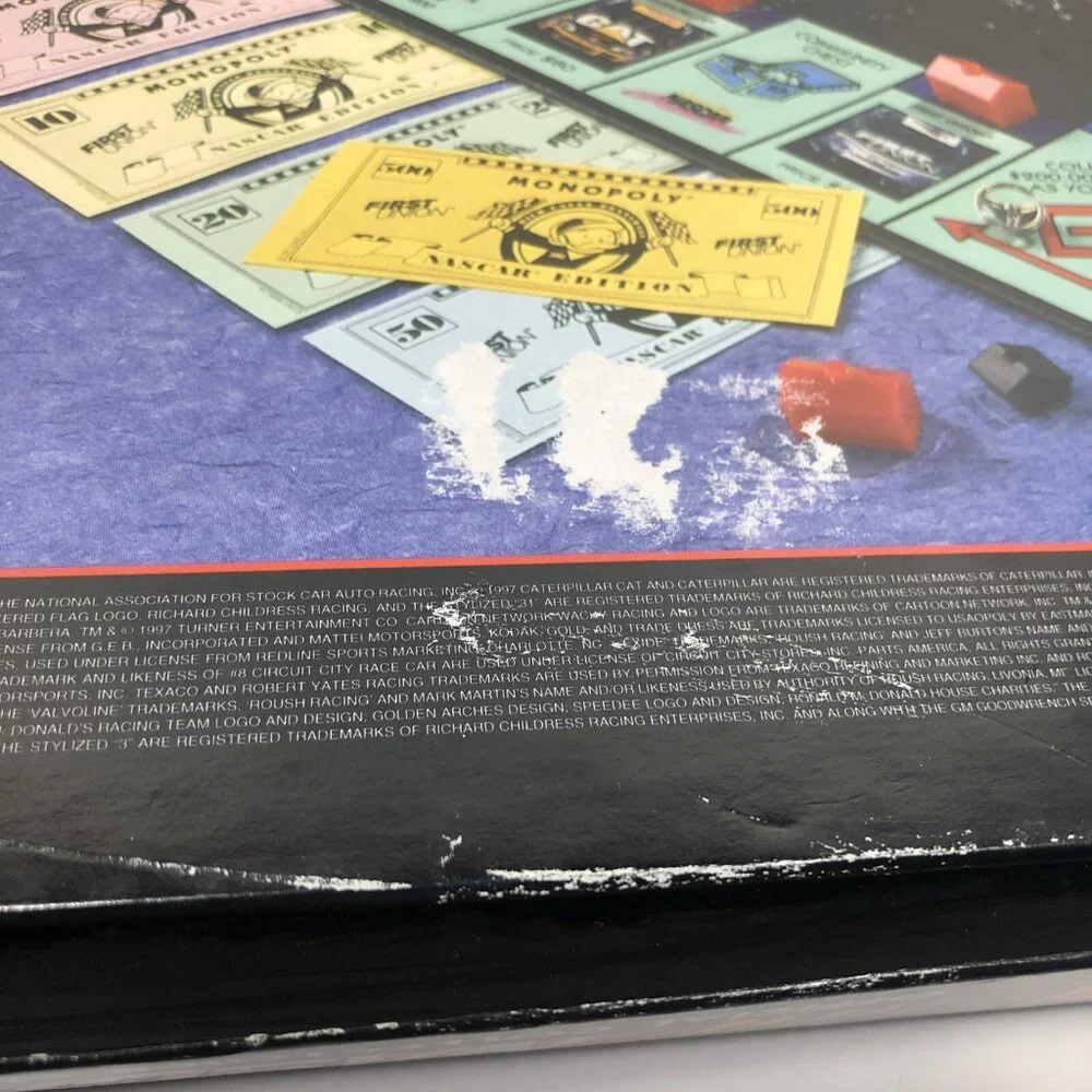 Monopoly Parker Bros Board Game 1996 NASCAR Official Collectors Edition Complete
